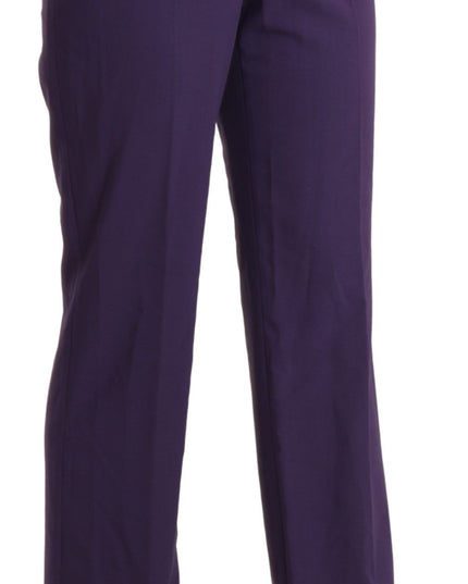 BENCIVENGA Purple High Waist Straight Dress Trouser Pants