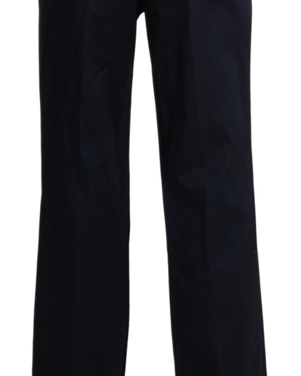 BENCIVENGA Navy Blue High Waist Straight Dress Trouser Pants