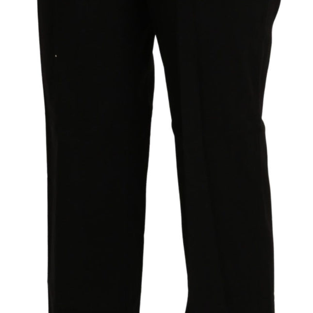 BENCIVENGA Black High Waist Straight Dress Trouser Pant