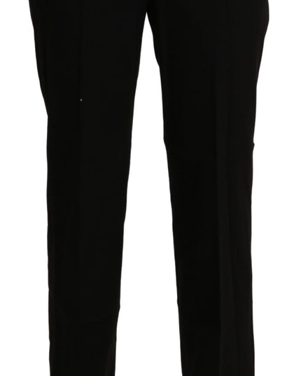 BENCIVENGA Black High Waist Straight Dress Trouser Pant