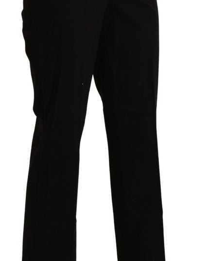 BENCIVENGA Black High Waist Straight Dress Trouser Pant