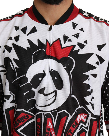 Dolce & Gabbana White King Panda Top Polyester Mens T-shirt
