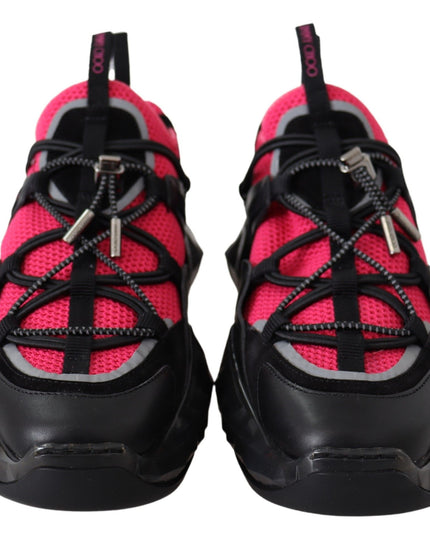 Jimmy Choo Electric Elegance Leather Mesh Sneakers