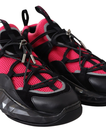 Jimmy Choo Electric Elegance Leather Mesh Sneakers