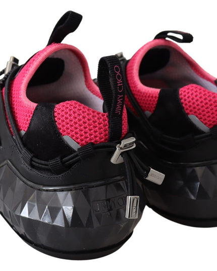 Jimmy Choo Electric Elegance Leather Mesh Sneakers