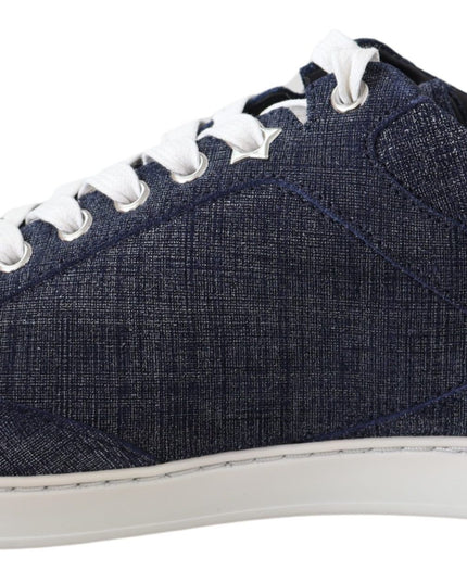 Jimmy Choo Chic Slip-On Blue Denim Suede Sneakers