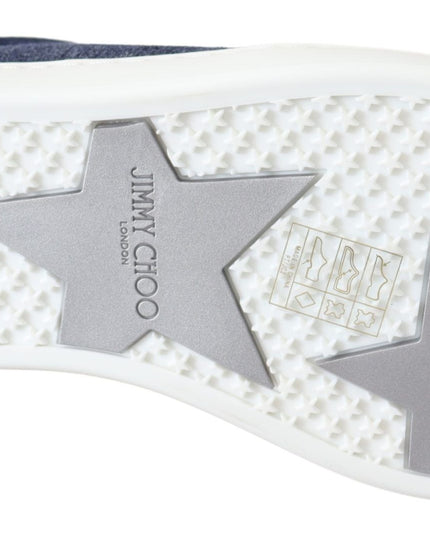 Jimmy Choo Chic Slip-On Blue Denim Suede Sneakers