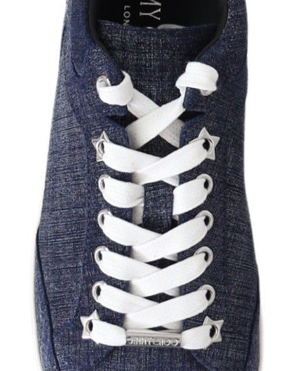 Jimmy Choo Chic Slip-On Blue Denim Suede Sneakers