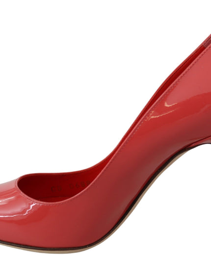 Dolce & Gabbana Dark Pink Patent Leather Heels Pumps