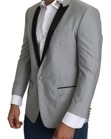 Dolce & Gabbana Light Gray Single Breasted SARTORIA Blazer