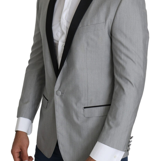 Dolce & Gabbana Light Gray Single Breasted SARTORIA Blazer