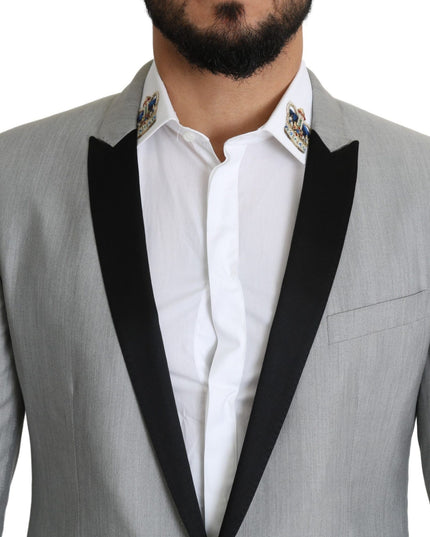 Dolce & Gabbana Light Gray Single Breasted SARTORIA Blazer