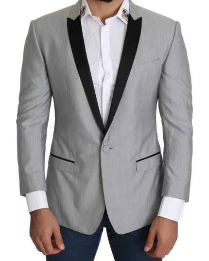 Dolce & Gabbana Light Gray Single Breasted SARTORIA Blazer
