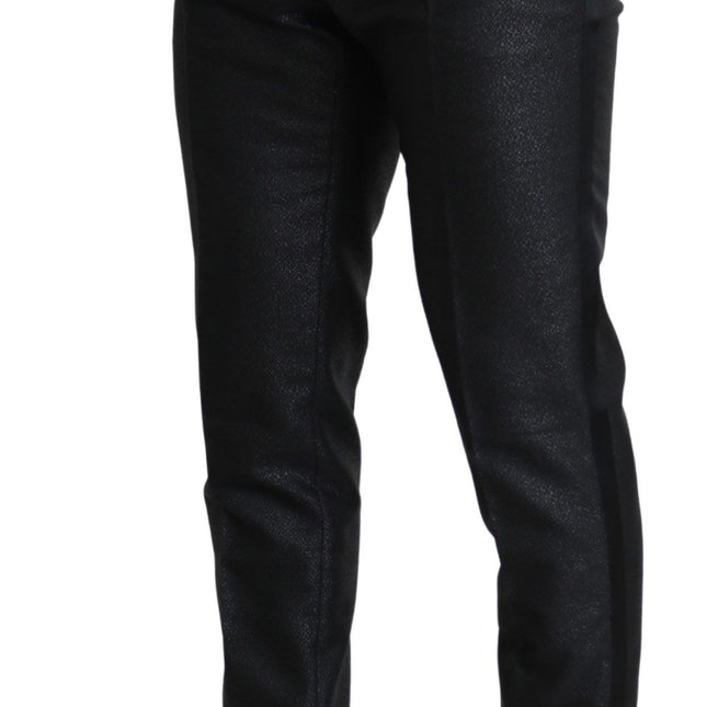 Dolce & Gabbana Black Metallic Skinny Trouser Dress