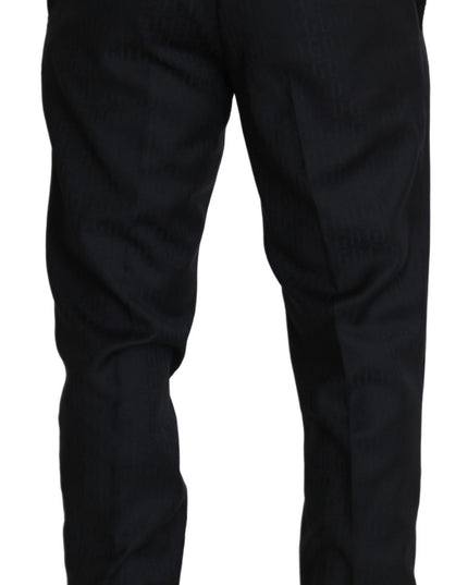 Dolce & Gabbana Black Wool Skinny Cropped Trouser Dress