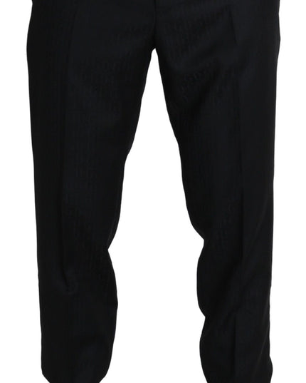 Dolce & Gabbana Black Wool Skinny Cropped Trouser Dress