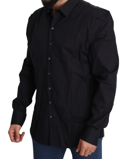 Dolce & Gabbana Black Cotton Stretch Dress SICILIA Shirt