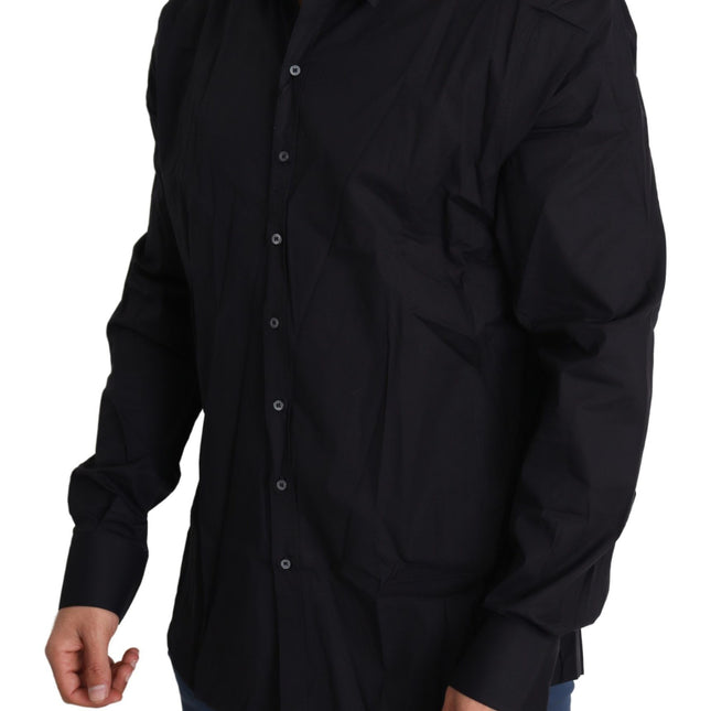 Dolce & Gabbana Black Cotton Stretch Dress SICILIA Shirt