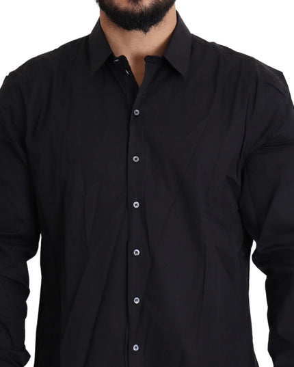 Dolce & Gabbana Black Cotton Stretch Dress SICILIA Shirt