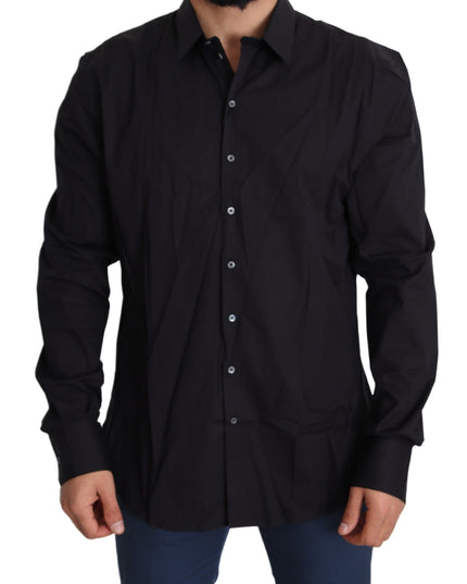 Dolce & Gabbana Black Cotton Stretch Dress SICILIA Shirt