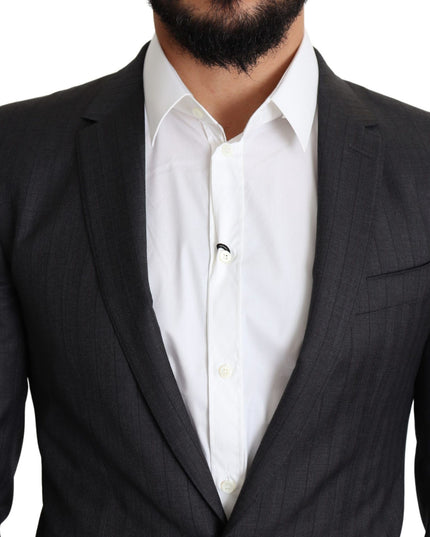 Dolce & Gabbana Black Wool Single Breasted Coat MARTINI Blazer