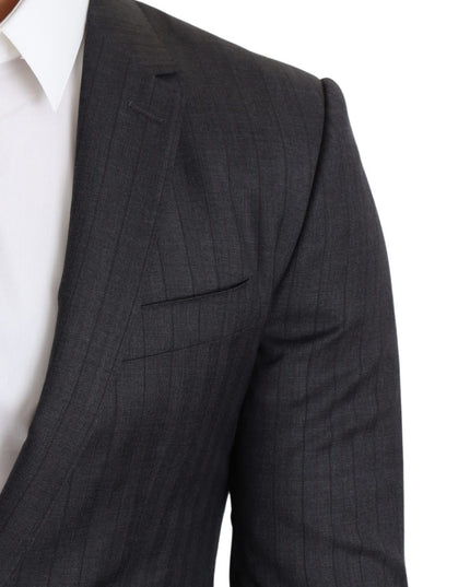 Dolce & Gabbana Black Wool Single Breasted Coat MARTINI Blazer