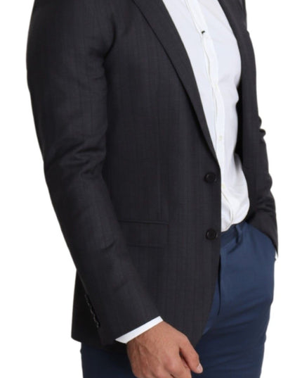 Dolce & Gabbana Black Wool Single Breasted Coat MARTINI Blazer