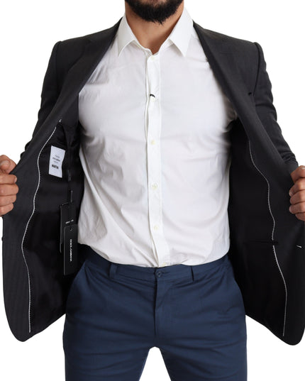 Dolce & Gabbana Black Wool Single Breasted Coat MARTINI Blazer