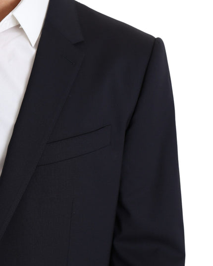 Dolce & Gabbana Black Wool Stretch Men Coat MARTINI Blazer