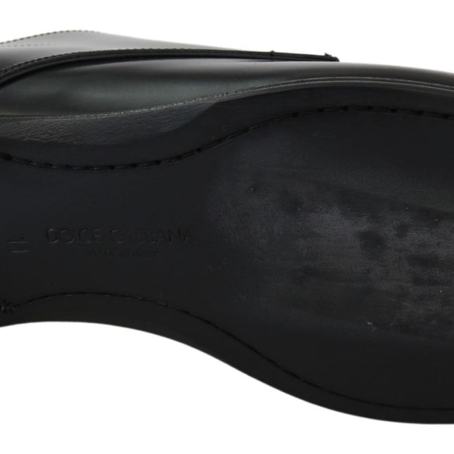 Dolce & Gabbana Derby Napoli Black Leather Dress Formal Shoes