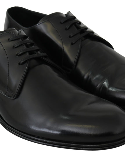 Dolce & Gabbana Derby Napoli Black Leather Dress Formal Shoes