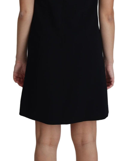 Dolce & Gabbana Black Viscose Stretch A-line Shift Mini Dress