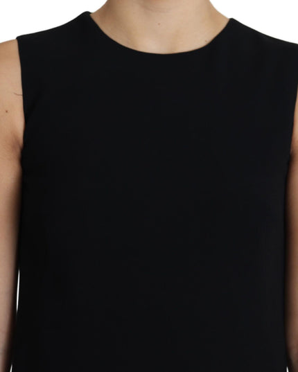 Dolce & Gabbana Black Viscose Stretch A-line Shift Mini Dress