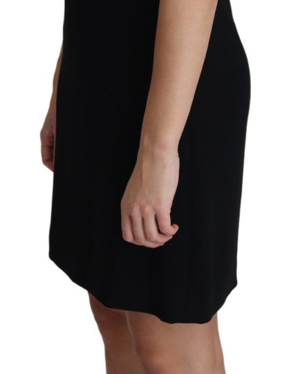 Dolce & Gabbana Black Viscose Stretch A-line Shift Mini Dress