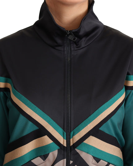 Dolce & Gabbana Multicolor DG Logo Mania Track Bomber Jacket