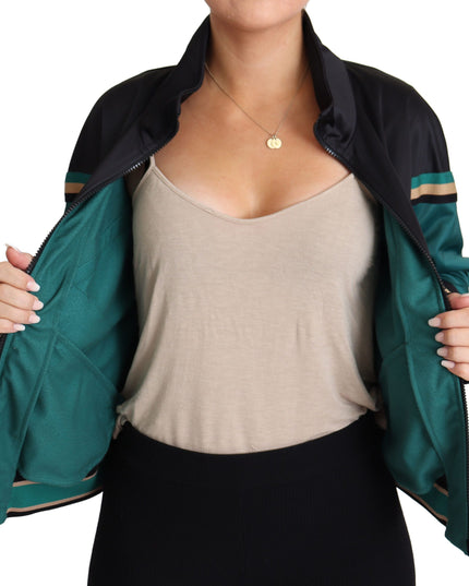 Dolce & Gabbana Multicolor DG Logo Mania Track Bomber Jacket