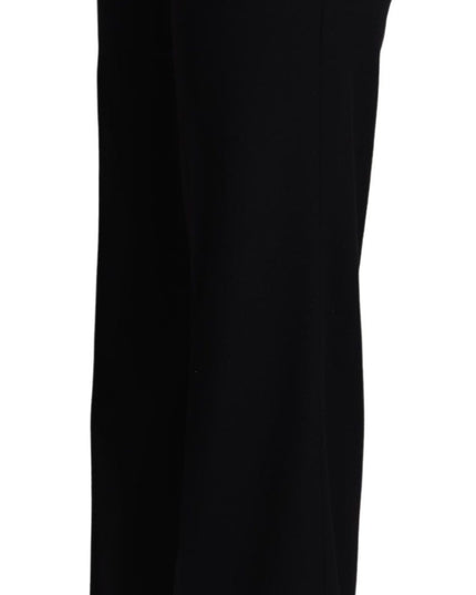 Dolce & Gabbana Black Cashmere Wide Leg Women Trouser Pants