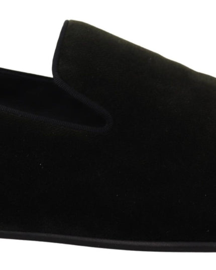 Dolce & Gabbana Green Velvet Slip On Mens Loafers Shoes