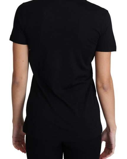 Dolce & Gabbana Black Wool Round Neck Short Sleeves T-shirt