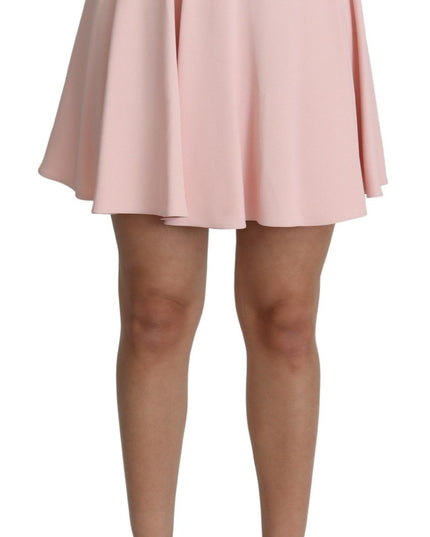 Dolce & Gabbana Pink Tuck Pleat Flare A-line Mini Rayon