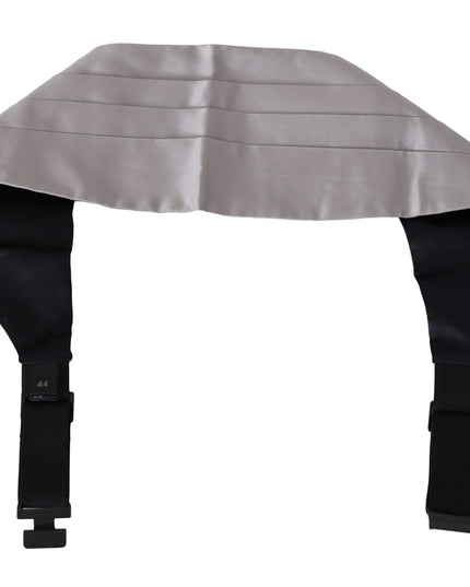 Dolce & Gabbana Gray Men Waist Belt 100% Silk Cummerbund