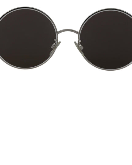 Dolce & Gabbana Silver Plated Round Gray Le nses Women Sunglasses