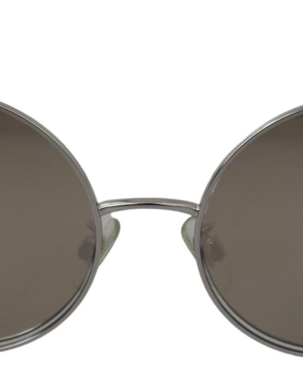 Dolce & Gabbana Silver Plated Round Gray Le nses Women Sunglasses