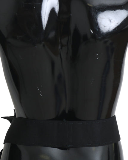 Dolce & Gabbana Black Crystal Brooch Wide Wai SATORIA Belt