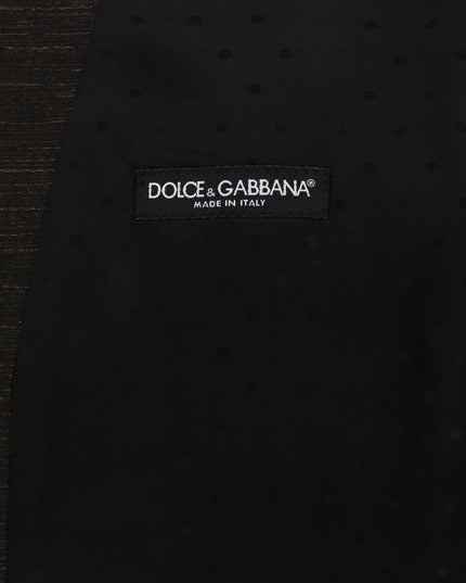 Dolce & Gabbana Black Wool Logo Dress Gilet Vest