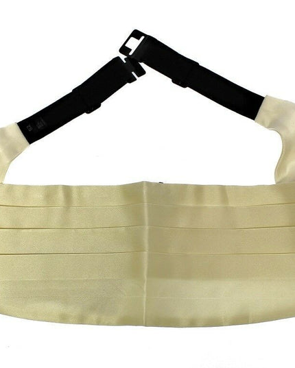 Dolce & Gabbana White Waist Silk Cummerbund Belt