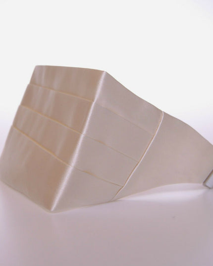 Dolce & Gabbana White Waist Tuxedo Smoking Belt Cummerbund