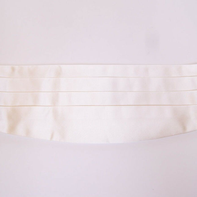 Dolce & Gabbana White Waist Tuxedo Smoking Belt Cummerbund
