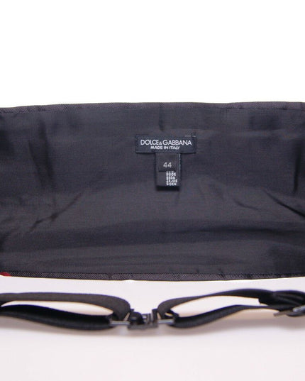 Dolce & Gabbana Black Waist Smoking Tuxedo Cummerbund Belt