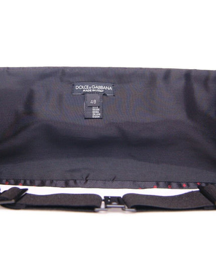 Dolce & Gabbana Black Waist Tuxedo Smoking Belt Cummerbund